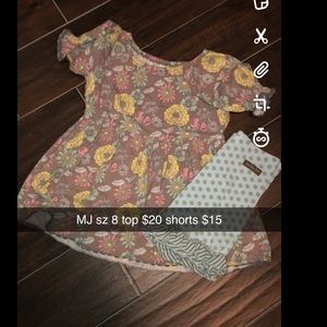 MJ top...shorts sold
